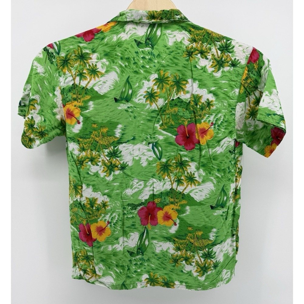 Beachwear Hawaiian‎ Shirt Men's Size L 100% Rayon Floral Tropical Beach Aloha - Picture 4 of 9